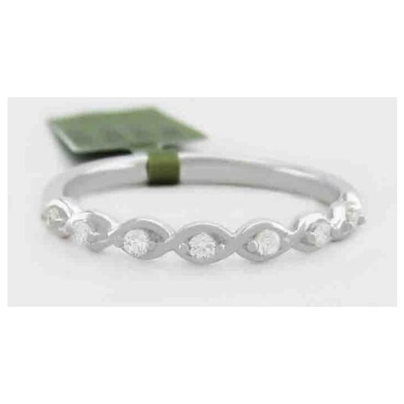 Genuine Diamonds Ring 10K White Gold